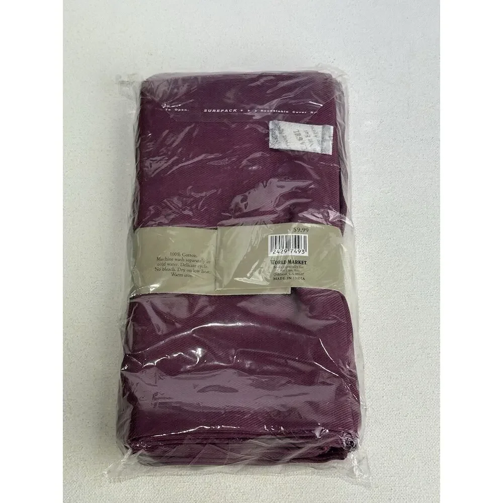World Market Buffet Napkins Grape Nectar Set of 6 Purple Brand New